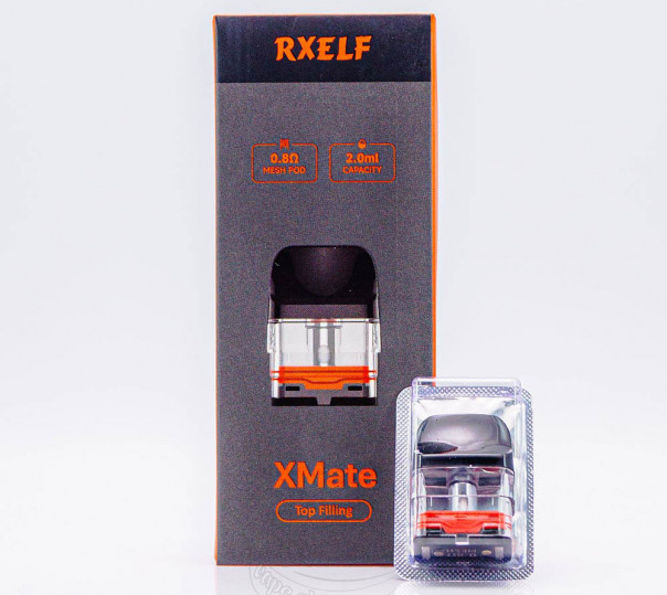 Картридж RXELF XMate Top Filling Cartridge 2ml 0.8Ом для багаторазової POD системи XMate C Kit / Vaporesso XROS/Mini/3/4/5/6