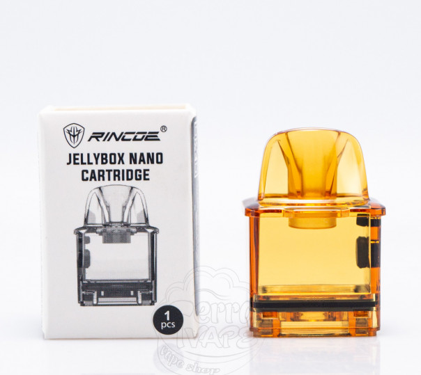 Пустой картридж Rincoe Jellybox Nano Empty Pod Cartridge Amber Clear для Jellybox Nano 2, 3, X, SE, II, Air X, XS, XS 2, 2.8ml