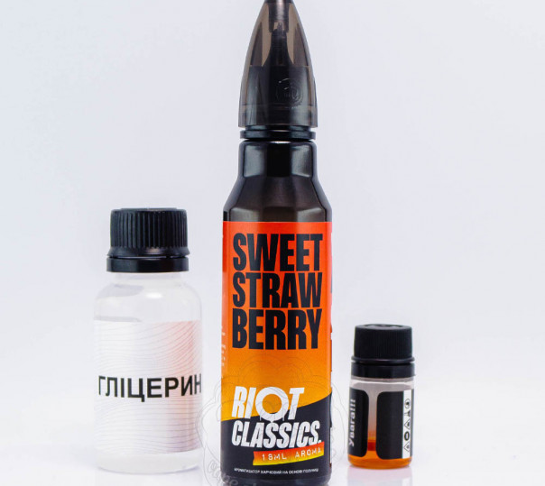 Жидкость Riot Squad Organic Sweet Strawberry 60ml 3mg со вкусом клубники (набор компонентов)