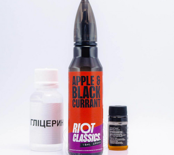 Жидкость Riot Squad Organic Apple Black Currant 60ml 3mg со вкусом яблока с черной смородиной (набор компонентов)