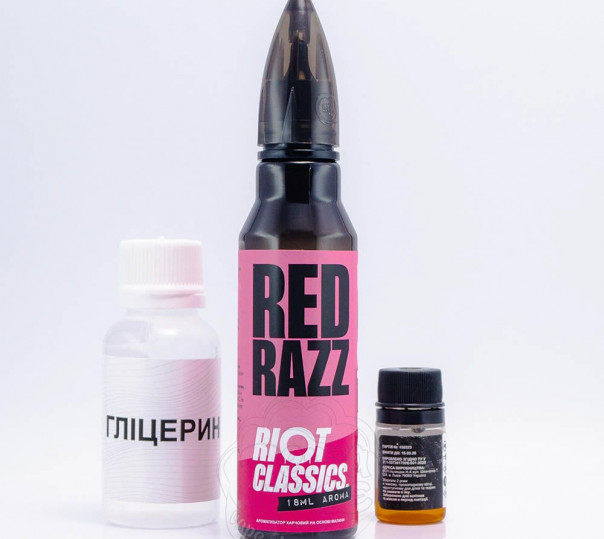 Рідина Riot Squad Organic Red Razz 60ml 3mg зі смаком малини (набір компонентів)