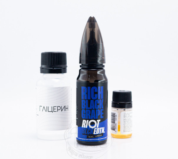 Рідина Riot Squad Salt Rich Black Grape 30ml 50mg зі смаком винограду з холодком (набір компонентів)
