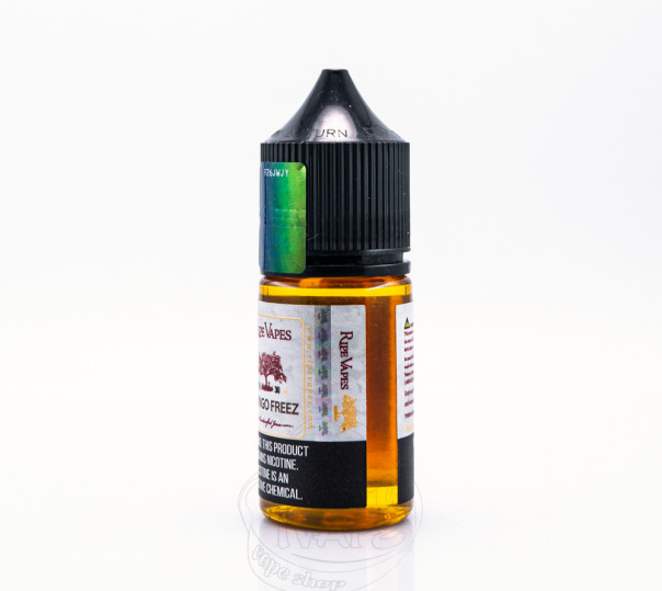 Жидкость Ripe Vapes Salt Mango Freez 30ml 50mg на солевом никотине со вкусом манго с холодком Жидкость Ripe Vapes Salt Mango Freez 30ml 50mg на солевом никотине со вкусом манго с холодком