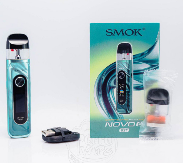 Smok Novo 6 Pod System Kit 1700mAh Silver Багаторазова POD система