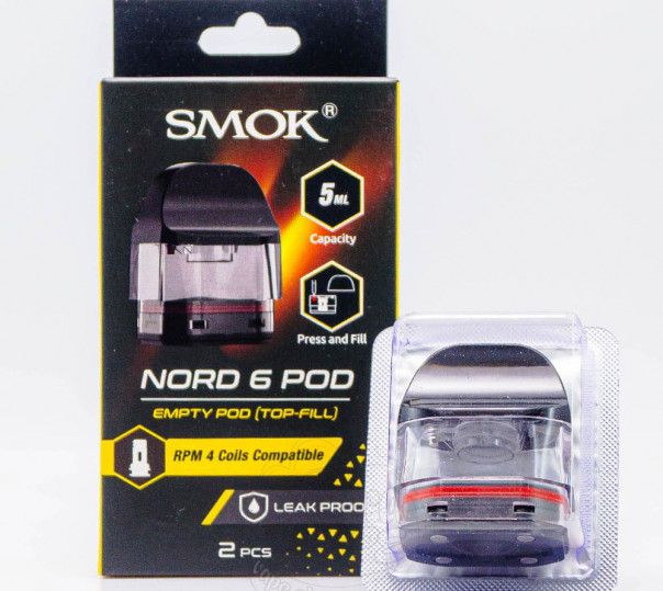 Порожній картридж SMOK Nord 6 Empty Pod Cartridge 5ml для багаторазової POD-системи Nord 6