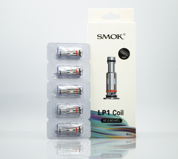 Випаровувач Smok LP1 Coil DC 0.8 Ом MTL для багаторазової под-системи Novo 4/Mini, Pozz Pro, Nfix Pro, RPM 25 Pod Kit