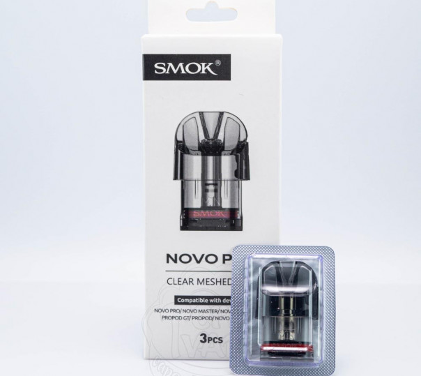 Картридж SMOK Novo Series - Novo Pod Clear Meshed 0.8 Ом для многоразовой POD системы Propod, Novo, 2, 3, 2S, 2c, 2X, Pro, GT, Master, Master Box Pod