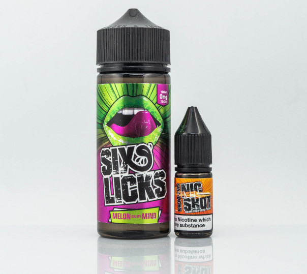 Рідина Six Licks Organic Melon On My Mind 110ml 1.5mg на органічному нікотині зі смаком дині та кавуна з холодком