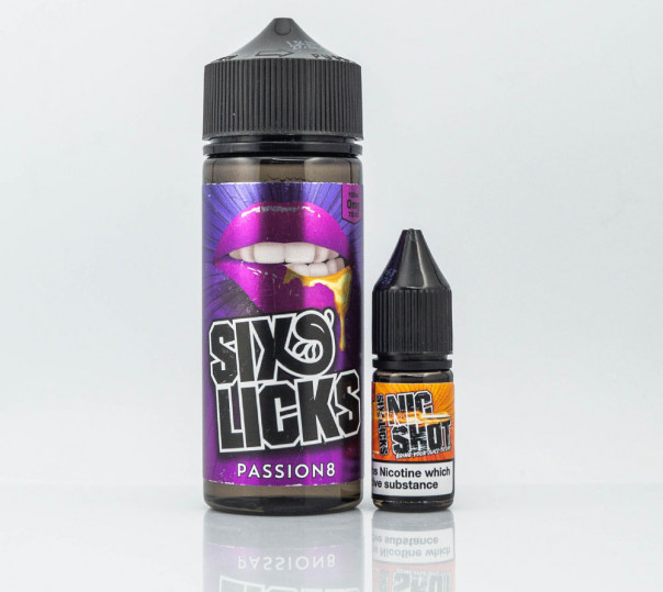 Рідина Six Licks Organic Passion8 110ml 1.5mg на органічному нікотині зі смаком груші та маракуї