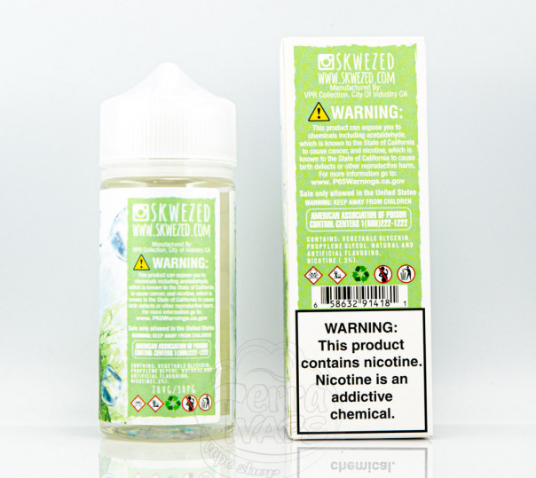 Жидкость Skwezed Organic Mint 100ml 3mg на органическом никотине со вкусом мяты Жидкость Skwezed Organic Mint 100ml 3mg на органическом никотине со вкусом мяты