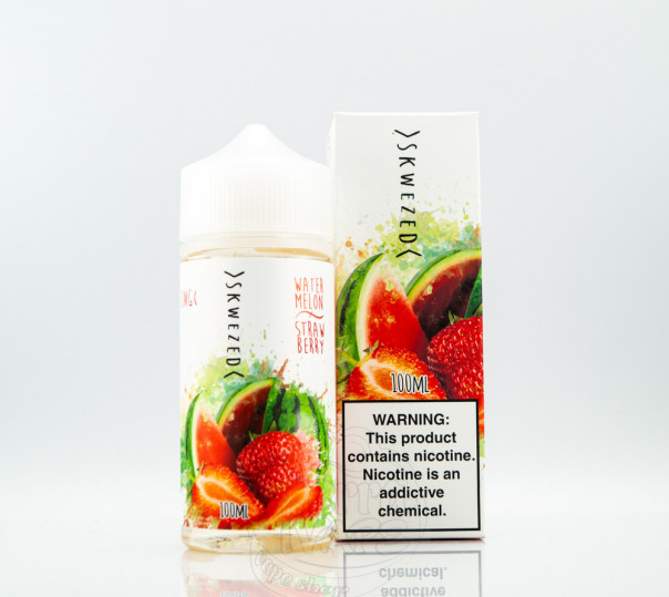Рідина Skwezed Organic Watermelon Strawberry 100ml 3mg на органічному нікотині зі смаком кавуна та полуниці