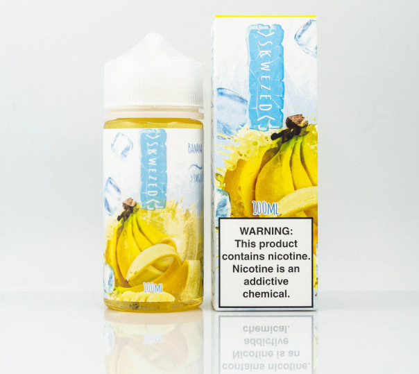 Жидкость Skwezed Organic Banana Ice 100ml 3mg на органическом никотине со вкусом банана с холодком