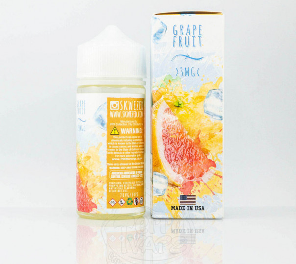 Рідина Skwezed Organic Grapefruit Ice 100ml 3mg на органічному нікотині зі смаком грейпфрута з холодком