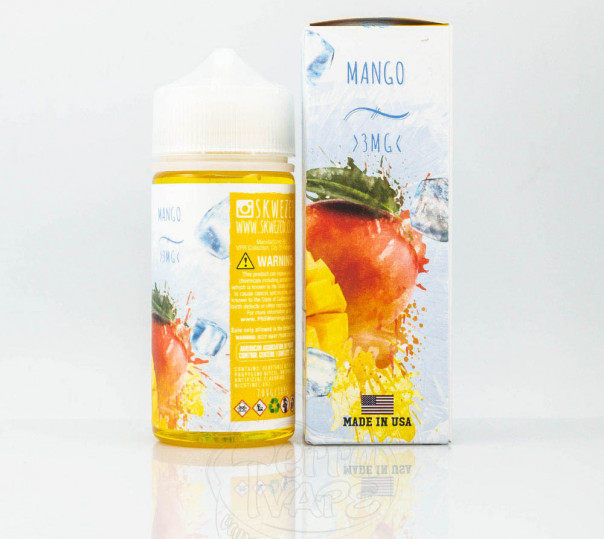 Рідина Skwezed Organic Mango Ice 100ml 3mg на органічному нікотині зі смаком манго з холодком Рідина Skwezed Organic Mango Ice 100ml 3mg на органічному нікотині зі смаком манго з холодком