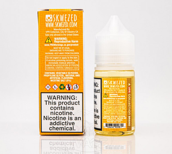 Рідина Skwezed Salt Grapefruit Ice 30ml 25mg на сольовому нікотині зі смаком грейпфрута з холодком Рідина Skwezed Salt Grapefruit Ice 30ml 25mg на сольовому нікотині зі смаком грейпфрута з холодком