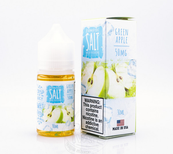 Рідина Skwezed Salt Green Apple Ice 30ml 25mg на сольовому нікотині зі смаком зеленого яблука з холодком