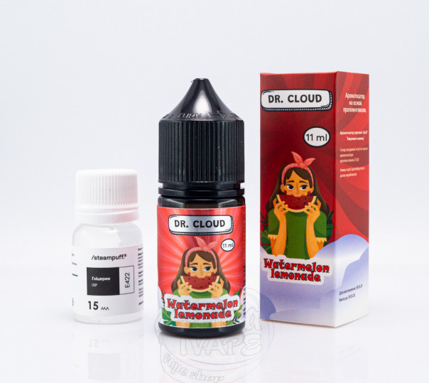 Рідина Dr.Cloud Salt Watermelon Lemonade 30ml 50mg зі смаком кавунового лимонаду (набір компонентів)
