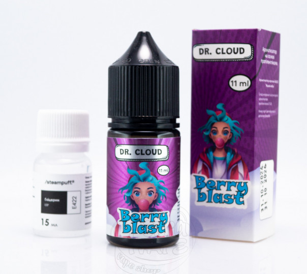 Рідина Dr.Cloud Salt Berry Blast 30ml 50mg зі смаком ягідної жуйки (набір компонентів)