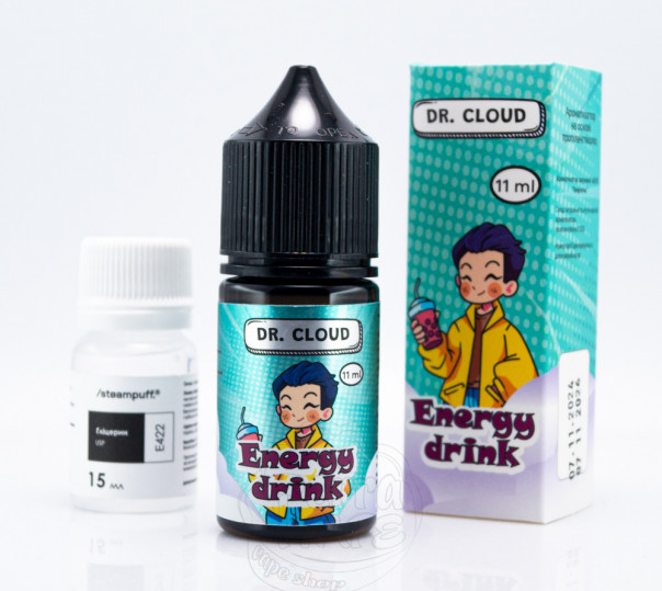 Рідина Dr.Cloud Salt Energy Drink 30ml 50mg зі смаком енергетика (набір компонентів)