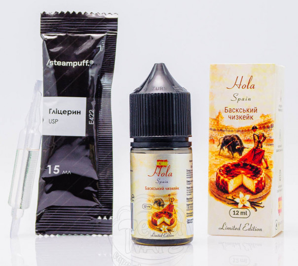 Жидкость Hello World Salt Basque Cheesecake 30ml 50mg со вкусом чизкейка (набор компонентов)