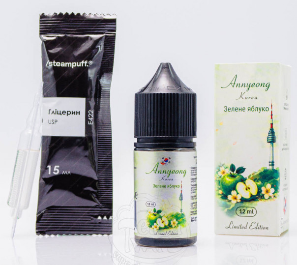 Жидкость Hello World Salt Green Apple 30ml 50mg со вкусом яблока (набор компонентов)