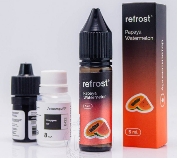 Рідина Refrost Salt Papaya Watermelon 15ml 50mg на сольовому нікотині зі смаком кавуна і папаї