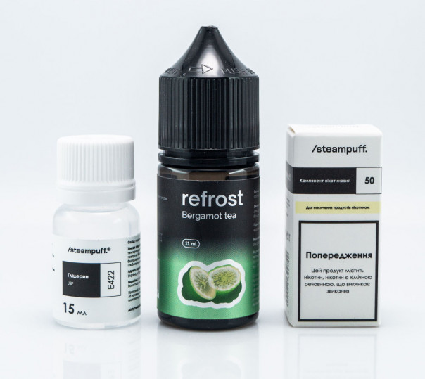Рідина Refrost Salt Bergamot Tea 30ml 50mg зі смаком чаю з бергамотом (набір компонентів) Рідина Refrost Salt Bergamot Tea 30ml 50mg зі смаком чаю з бергамотом (набір компонентів)