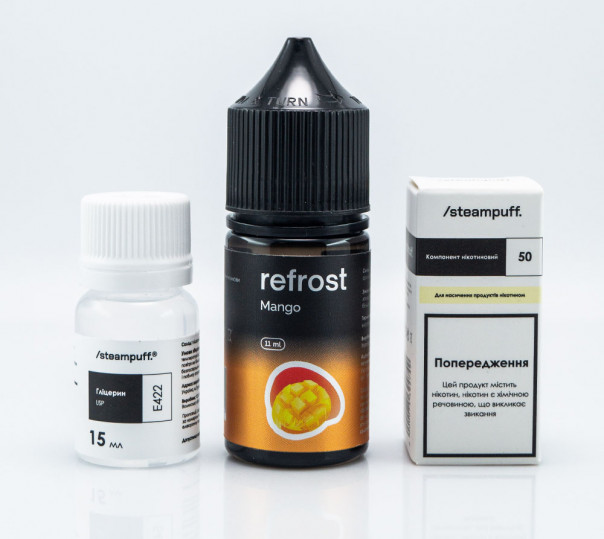 Рідина Refrost Salt Mango 30ml 50mg зі смаком манго (набір компонентів)