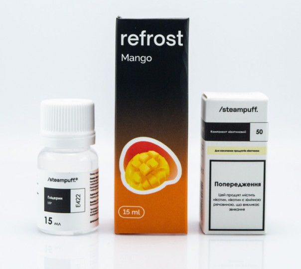 Рідина Refrost Salt Mango 30ml 50mg зі смаком манго (набір компонентів)