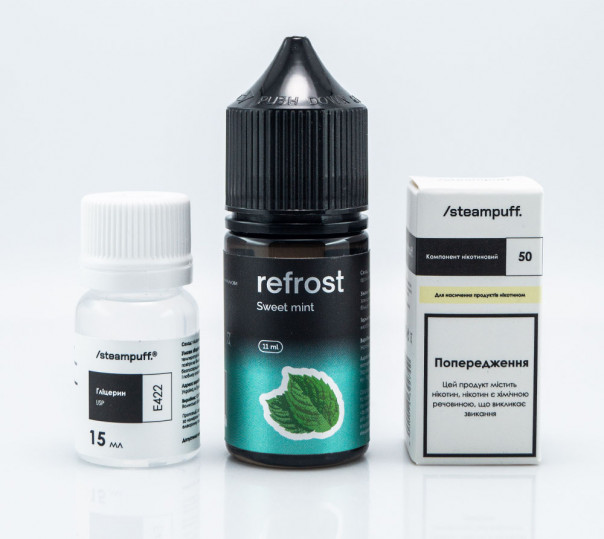 Рідина Refrost Salt Sweet Mint 30ml 50mg зі смаком м'яти (набір компонентів) Рідина Refrost Salt Sweet Mint 30ml 50mg зі смаком м'яти (набір компонентів)
