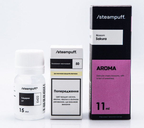 Рідина Steampuff Salt Sakura 30ml 50mg зі смаком сакури (набір компонентів)