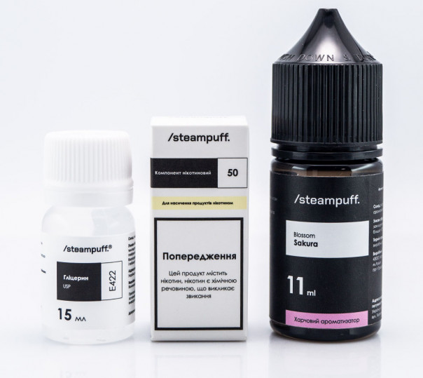 Рідина Steampuff Salt Sakura 30ml 50mg зі смаком сакури (набір компонентів)