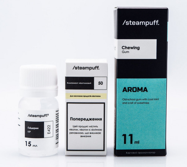 Жидкость Steampuff Salt Chewing Gum 30ml 50mg со вкусом мятной жвачки (набор компонентов)