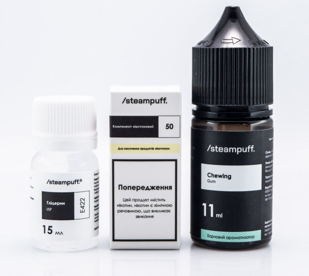 Жидкость Steampuff Salt Chewing Gum 30ml 50mg со вкусом мятной жвачки (набор компонентов)