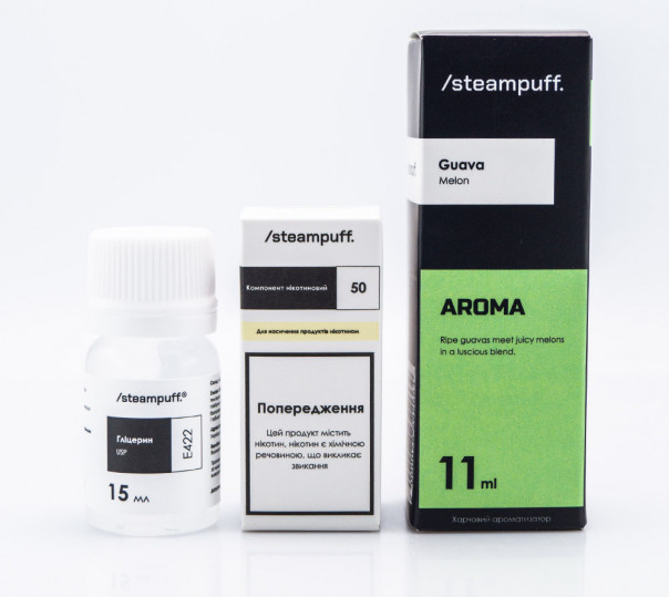 Рідина Steampuff Salt Guava Melon 30ml 50mg зі смаком гуави та дині (набір компонентів)
