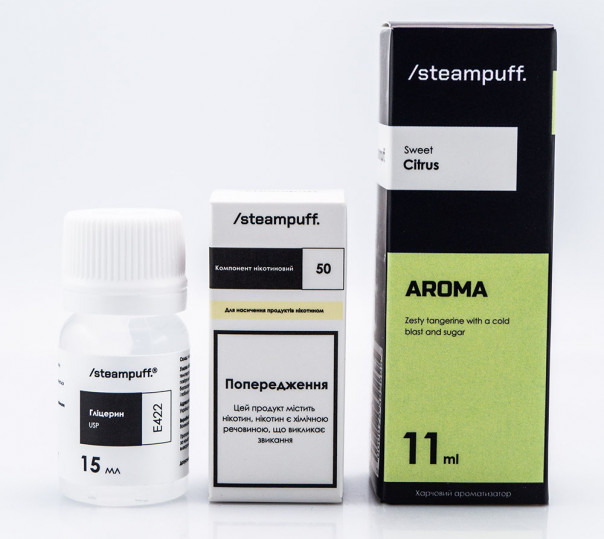 Рідина Steampuff Salt Sweet Citrus 30ml 50mg зі смаком солодкого цитрусу (набір компонентів)