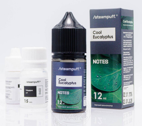 Рідина Steampuff Notes Salt Cool Eucalyptus 30ml 50mg зі смаком евкаліпту (набір компонентів)