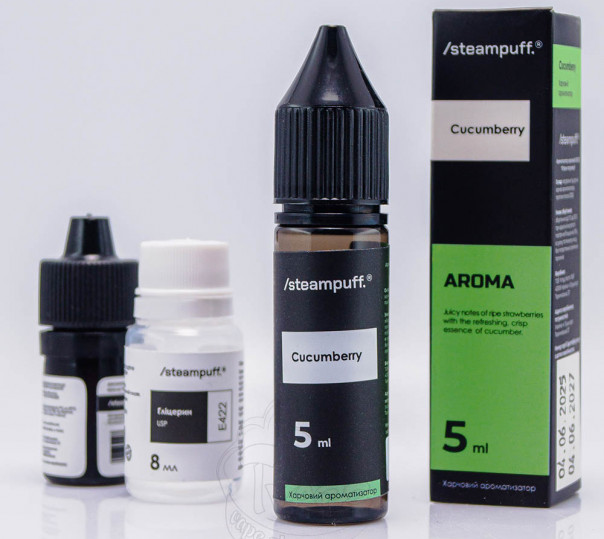 Рідина Steampuff Salt Cucumberry 15ml 50mg зі смаком полуниці та огірка (набір компонентів)