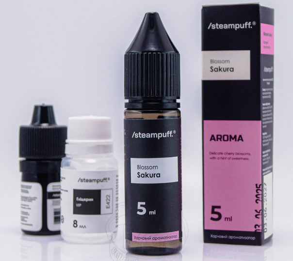 Рідина Steampuff Salt Sakura Blossom 15ml 50mg зі смаком сакури (набір компонентів)