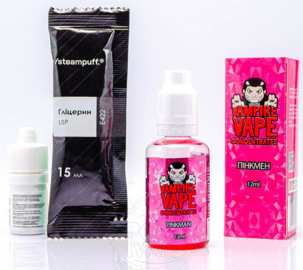 Рідина Vampire Vape Salt Pinkman 30ml 0mg зі смаком фруктів та цитрусових (набір компонентів)