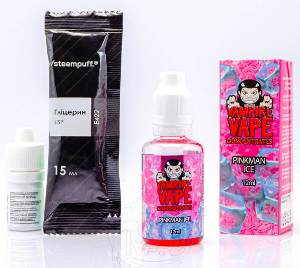 Рідина Vampire Vape Salt Pinkman Ice 30ml 0mg зі смаком фруктів та цитрусових з холодком (набір компонентів)