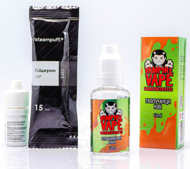 Рідина Vampire Vape Salt Strawberry Kiwi 30ml 0mg зі смаком полуниці та ківі (набір компонентів)