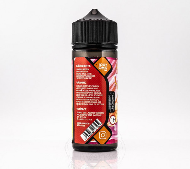 Рідина Strapped Organic Proper Punchy 100ml 0mg без нікотину зі смаком фруктового газованого напою Рідина Strapped Organic Proper Punchy 100ml 0mg без нікотину зі смаком фруктового газованого напою