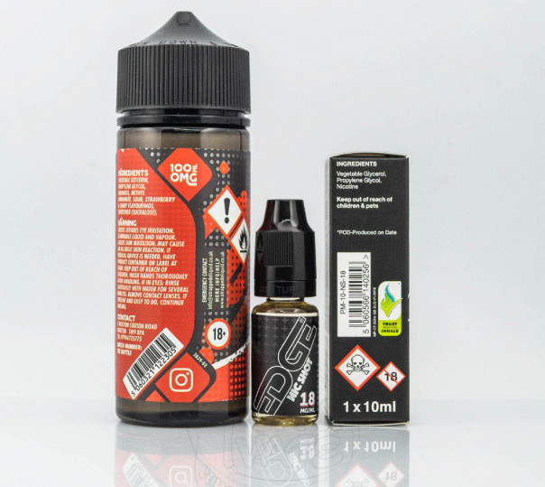 Рідина Strapped Organic Strawberry Sour Belt 120ml 3mg на органічному нікотині зі смаком полуничної цукерки