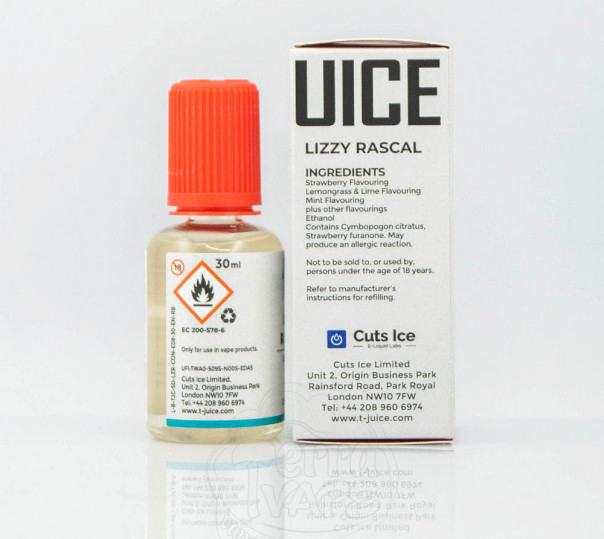 Ароматизатор для вейпа T-Juice Lizzy Rascal 30ml Ароматизатор для вейпа T-Juice Lizzy Rascal 30ml