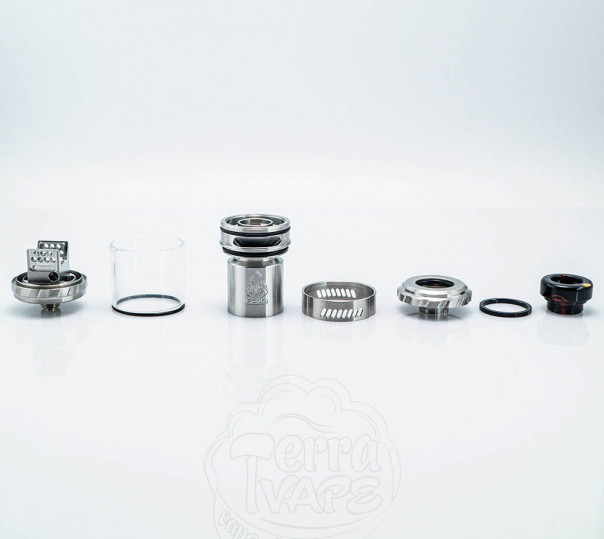 ThunderHead Creations Blaze Solo RTA Silver Black Обслуговуваний бак