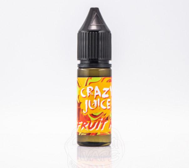 Жидкость Crazy Juice Salt Fruit Mix 15ml 30mg на солевом никотине со вкусом цитрусових