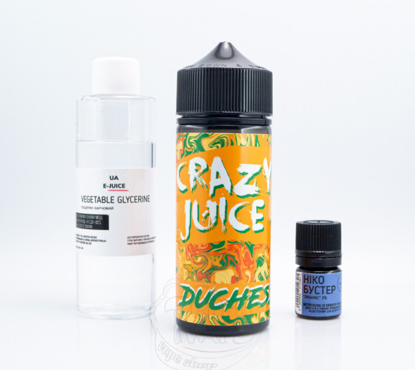 Рідина Crazy Juice Organic Duchess 120ml 3mg зі смаком дюшес (набір компонентів)