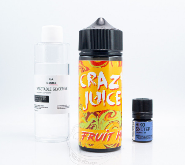 Рідина Crazy Juice Organic Fruit Mix 120ml 3mg зі смаком цитрусів (набір компонентів)