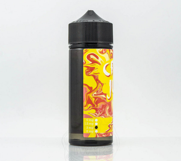 Рідина Crazy Juice Organic Banana Strawberry 120ml 0mg без нікотину зі смаком банана і полуниці